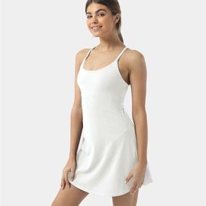 Halara Everyday Cloudful® 2-in-1 Flare Activity Dress-Wannabe in White